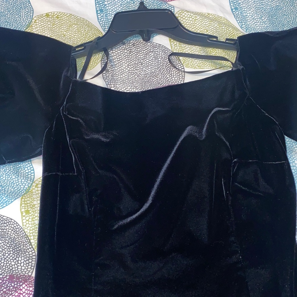 Black velvet dress
